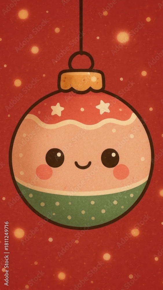 Fototapeta premium Cute festive ornament mobile wallpaper