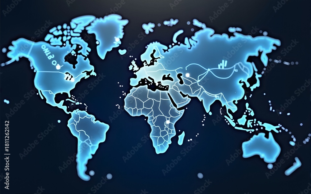 Obraz premium Business and economic growth on global business network, Data analysis of financial and banking, Customer service, Technology and data connection, Teamwork, Business strategy and Digital marketing.