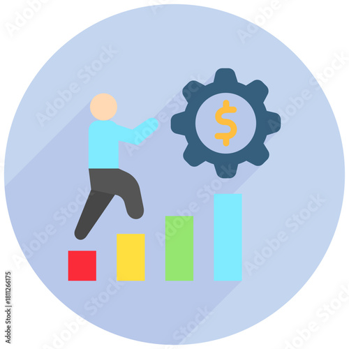 Perseverance Mini Illustration Icon. Use For Modern Concept, Print, Ui, Ux Kit, Web And App Development. Vector Related To Business Finance, Management And More