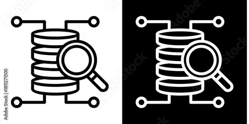 Search Icon Set White Style Collection
