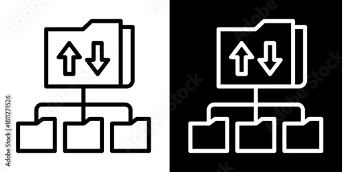 Data Security Icon Set White Style Collection
