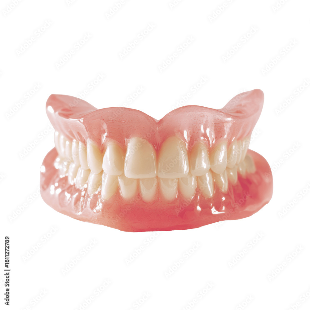 Obraz premium Complete dentures offer a confident smile and improved oral function for a healthy, natural-looking appearance, enhancing quality of life