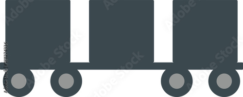 Two freight wagons in black and white