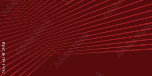 The bright red lines create the illusion of depth and perspective abstract modern