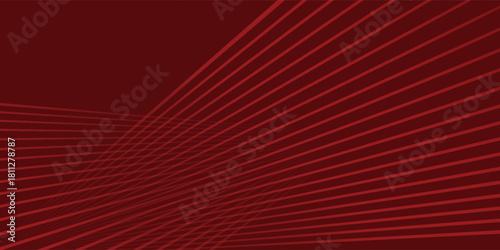 The bright red lines create the illusion of depth and perspective