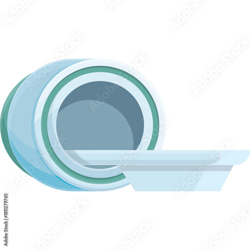 Medical Magnetic Resonance Imaging Machine Mri Scanner For Diagnostic Imaging With Blue And White Colors On Transparent Background