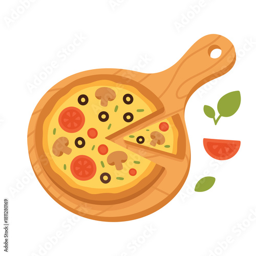 World Pizza Day Celebration Pizza Illustration
