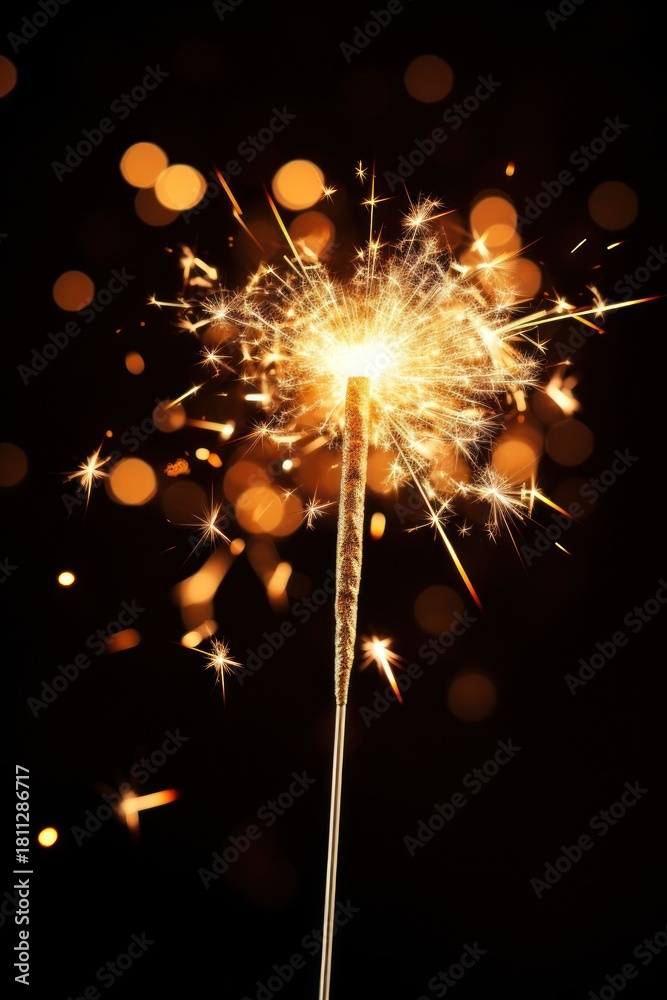 Obraz premium 2 sparkler fireworks outdoors sparks.