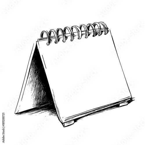 Blank tabletop spiral notepad ready for writing notes