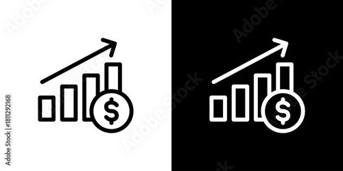 上昇のアイコン（ドル）