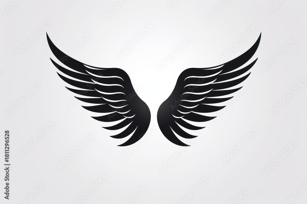Obraz premium Logo symbol bird wing.