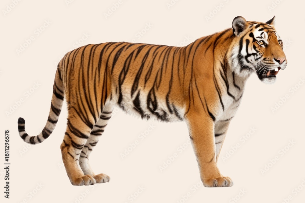 Naklejka premium Tiger wildlife standing animal.