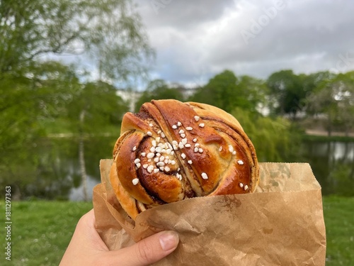 Cinnamon Bun in Copenhagen, Denmark