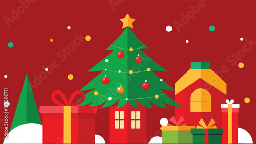 christmas tree with gifts