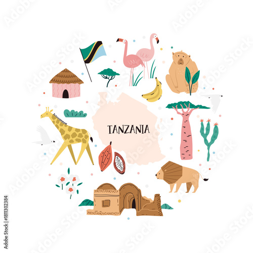 Tanzania and Zanzibar Frame Art – Cute Animals, Plants, Culture & Landmarks