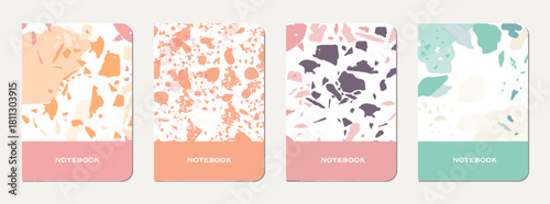 Brochure cover design. Terrazzo abstract