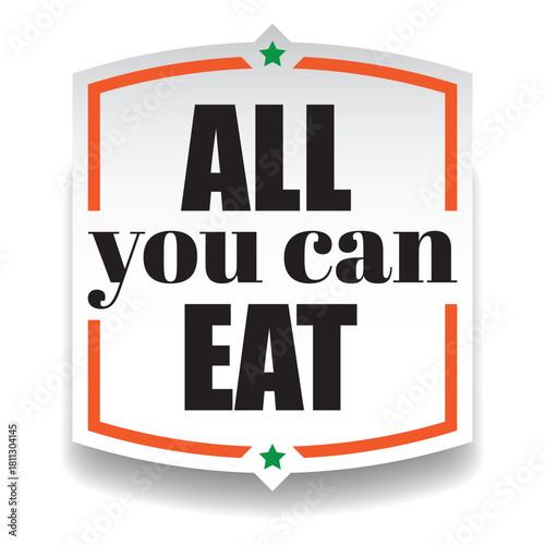 All you can eat label buffet