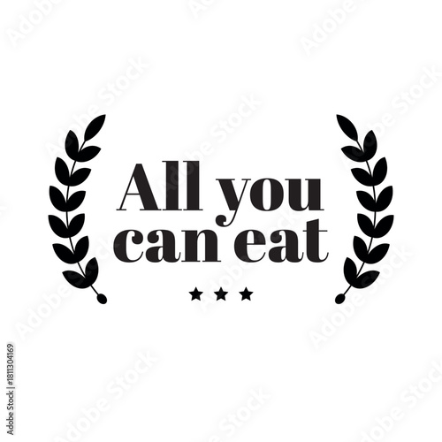 All you can eat label buffet