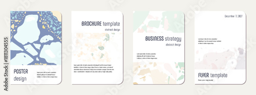 Notebook cover design. Terrazzo abstract