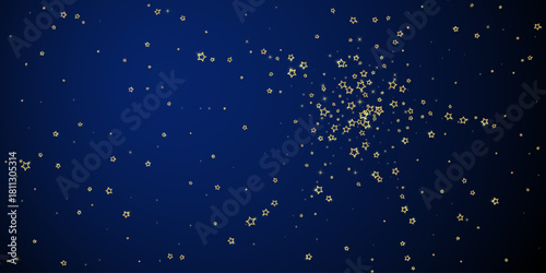 Gold sparkling star confetti.