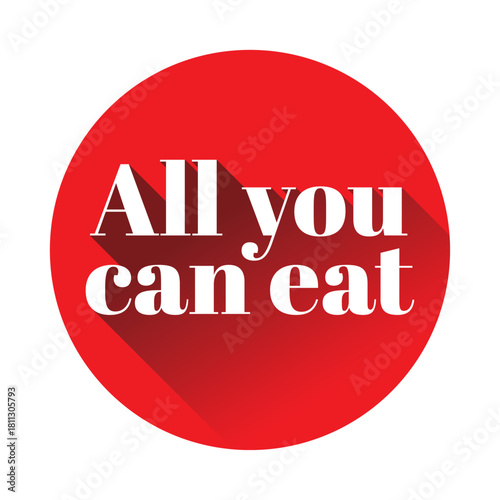 All you can eat label buffet