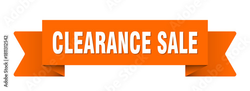 clearance sale ribbon isolated on transparent background. clearance sale ribbon