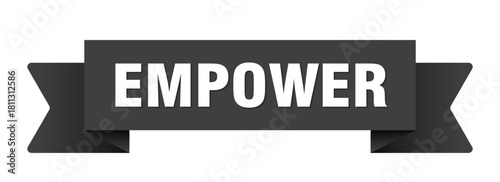 empower ribbon isolated on transparent background. empower ribbon