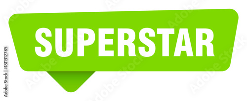 superstar green sign isolated on transpatent background. superstar sticker