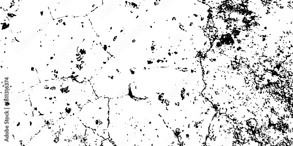 Obraz premium Grunge vintage white and black vector wall distressed dirty noise rust cracked pain background. messy dusty chalk splat dirt rusty noise overlay concrete wall texture background. 