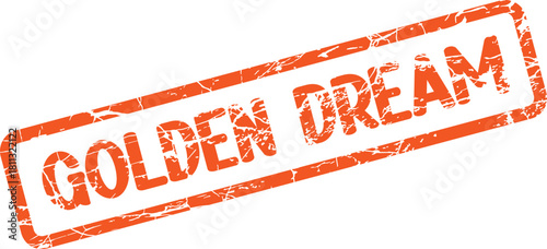 Genuine Golden Dream Recognition Stamp Mark for Fulfilling Hopeful Aspirations and Future Visions