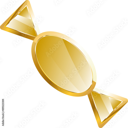 candy gold icon. Isolated on transparent background.