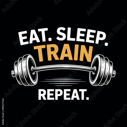 Fitness typography vector t-shirt design print