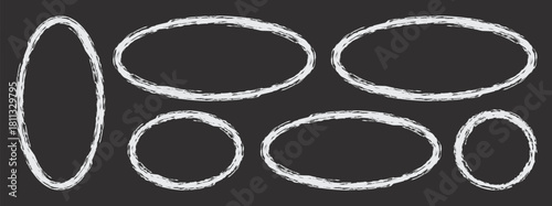 Hand drawn grunge textured text box frames set. Ink pen rectangles squares circles ovals collection. paint box, circle border label, pastel text frame in rough chalk brush texture.