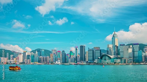 Wallpaper Mural Aerial Time-lapse of Hong Kong Skyline and Urban Cityscape Torontodigital.ca