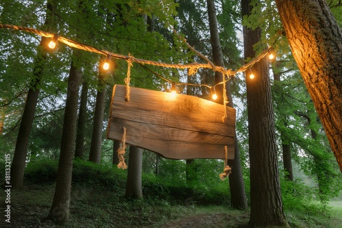 Fototapeta Naklejka Na Ścianę i Meble -  black wooden board in the park