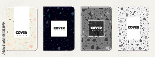 Notepad cover design. Terrazzo abstract