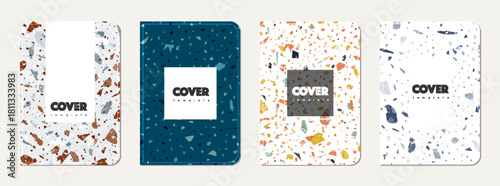 Notebook cover design. Terrazzo abstract
