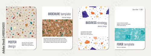 Notepad cover design. Terrazzo abstract