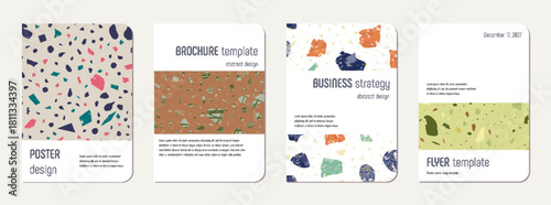 Notepad cover design. Terrazzo abstract