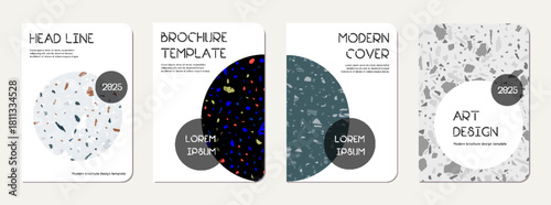 Notebook cover design. Terrazzo abstract