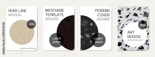 Note book cover design. Terrazzo abstract