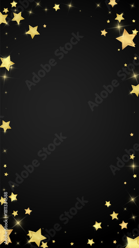 Magic stars vector overlay.  Gold stars scattered