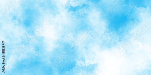  abstract  blue watercolor illustration ar blue color texture background, light sky blue shades watercolor background, breathtaking panorama of a bright blue sky adorned with fluffy white clouds.