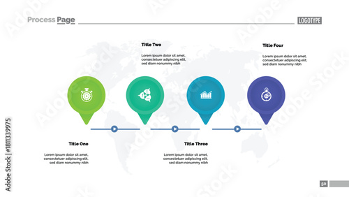 Four Steps Timeline Diagram Template