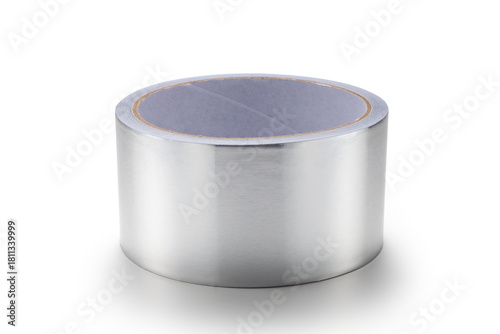 Fotografie Aluminum foil tape isolated on white background