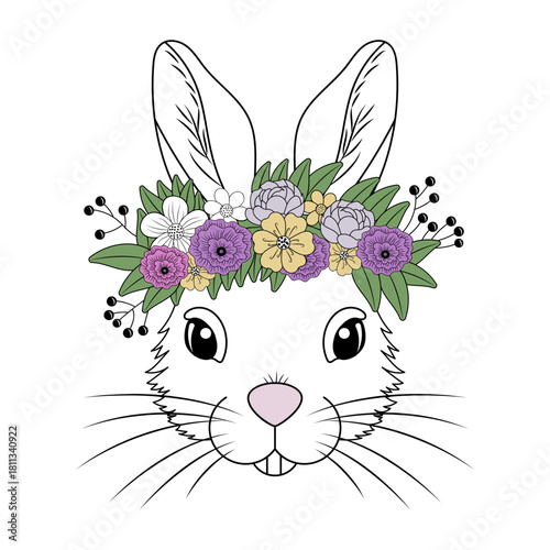 A vintage style illustration representing bunny