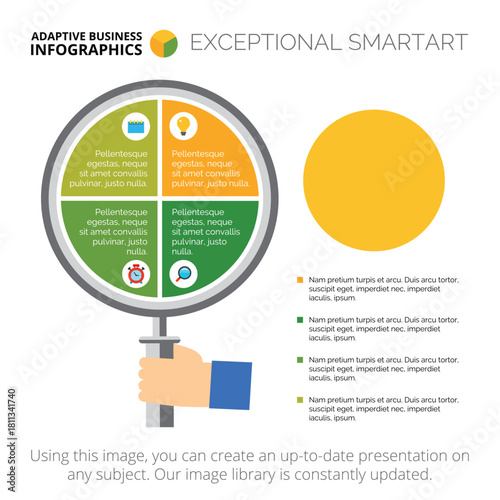 Business Infographics with Four Elements