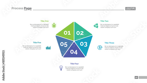 Pentagon Diagram Slide Template