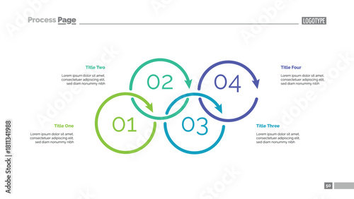 Process Diagram with Four Elements Slide