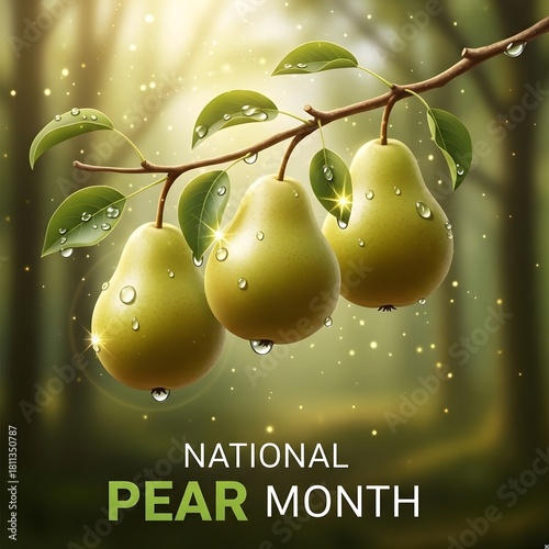 Magical Pear Illustration National Pear Month